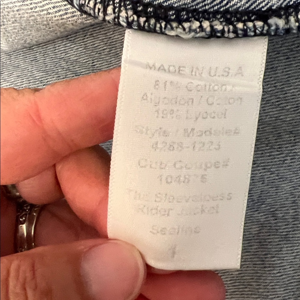 CURRENT/ ELLIOT THE SLEEVELESS RIDER JACKET SIZE 1= SMALL - Picture 8 of 12